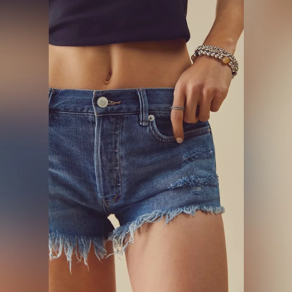 NWT Free People Loving Good Vibrations Destruc Mid Indigo - Picture 4 of 5